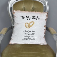 To My Wife Sequin Cushion Magic Reveal Mermaid | Wedding | Reversible Sequin   222960594643